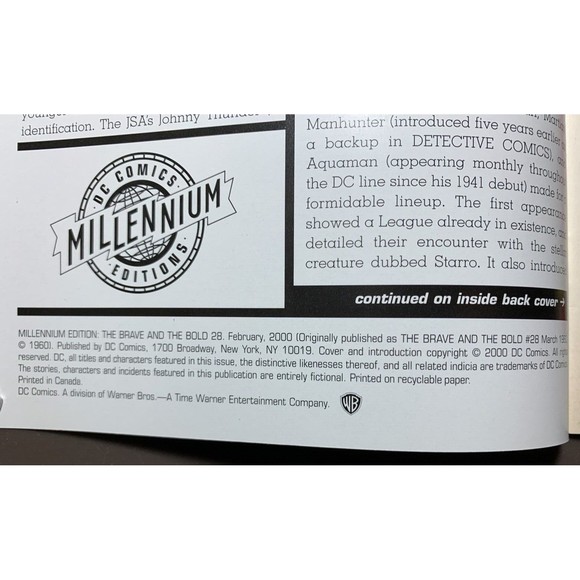 Brave and the Bold 28 1st APP Starro Justice League Suicide Squad 2000 Reprint - Picture 4 of 12